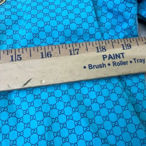 GUCCI Men’s blue Long Sleeve Button Up Embroidered Cotton Shirt Size S Italy - Picture 11 of 14